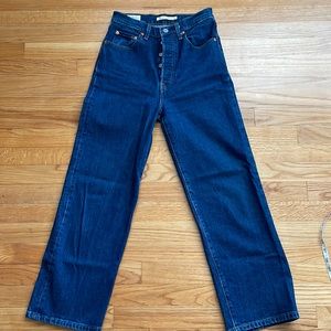levi’s ribcage straight jeans 27 A15